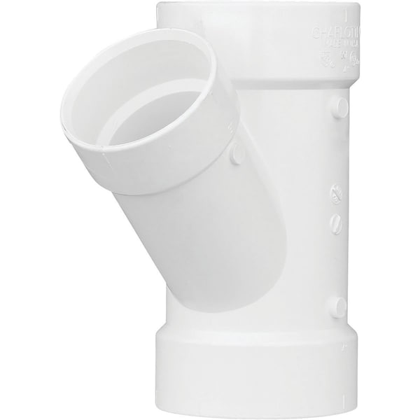 Charlotte Pipe And Foundry 3 In. x 2 In. Schedule 30 DWV Reducing PVC Wye PVC 01601 0800HA - main